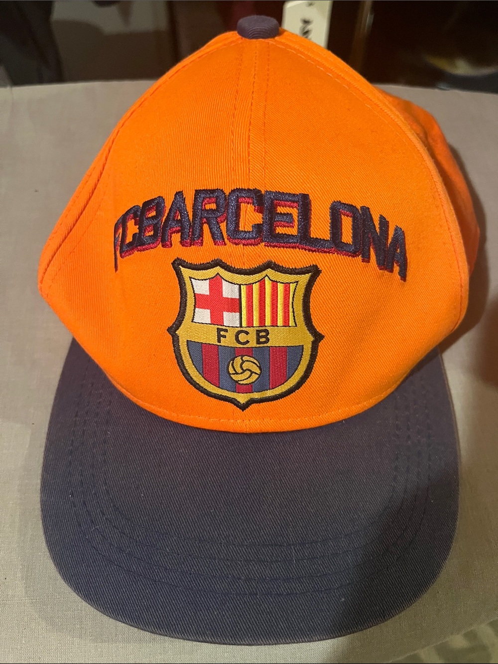 FC Barcelona Orange and Navy Snapback Hat